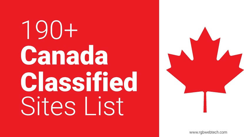 190+ Canada Classified Sites List 2023