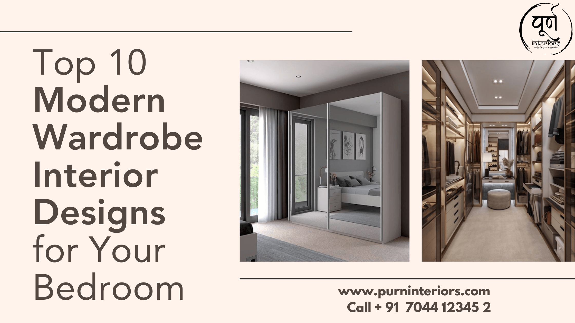 Top 10 Modern Wardrobe Interior Designs for Your Bedroom