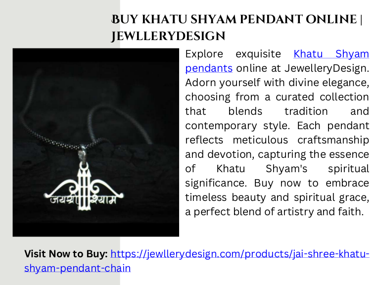 Buy khatu shyam pendant online | Jewllerydesign