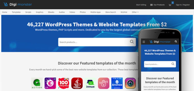 Themeforest Clone Script | Digital downloads wordpress theme